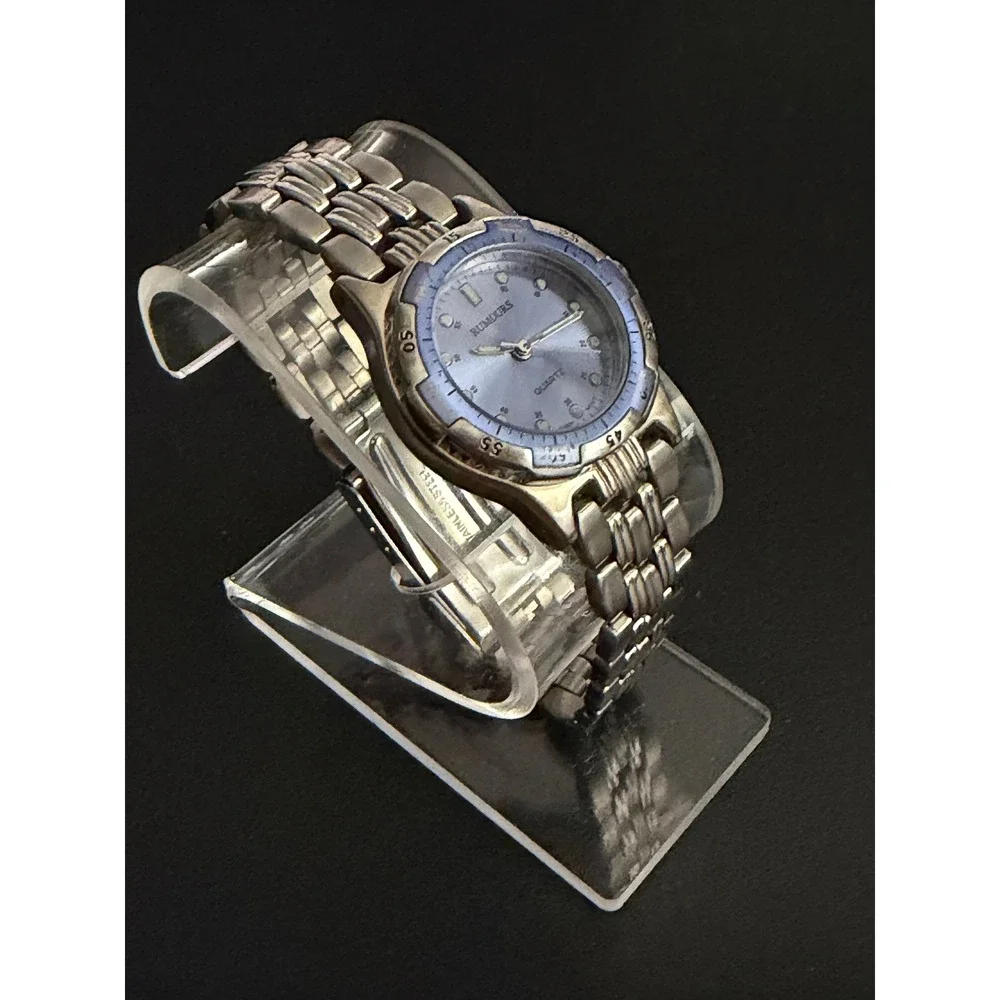 Rumours Watch Womens Blue Dial Silver Tone Stainless Steel